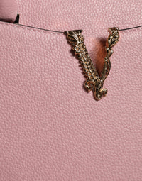 Thumbnail for Luxour, Versace Pink Small Top Handle Grainy Calf Leather Crossbody Bag, 