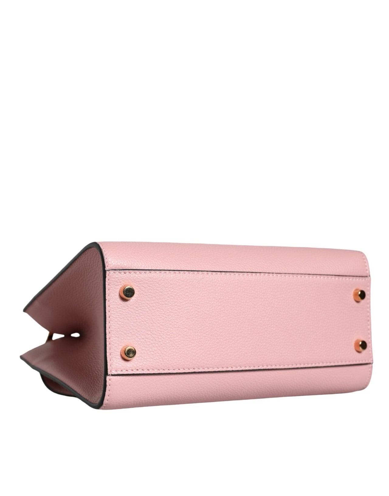 Luxour, Versace Pink Small Top Handle Grainy Calf Leather Crossbody Bag, 