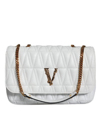 Thumbnail for Versace White Mini Nappa Leather Crossbody Shoulder Bag - Luxour