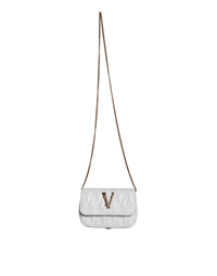 Thumbnail for Luxour, Versace White Quilted Nappa Leather Crossbody Shoulder Bag, 