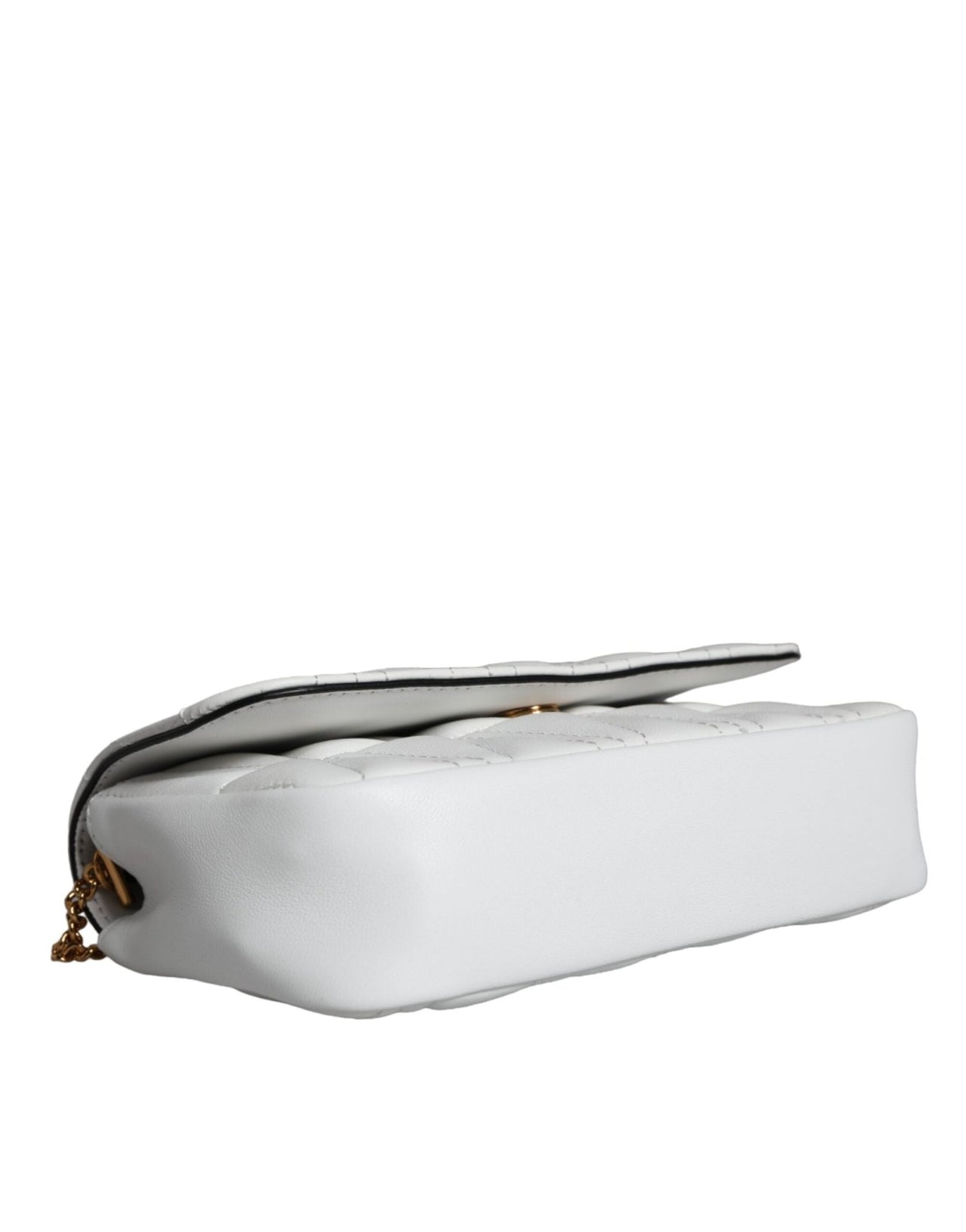 Luxour, Versace White Quilted Nappa Leather Crossbody Shoulder Bag, 