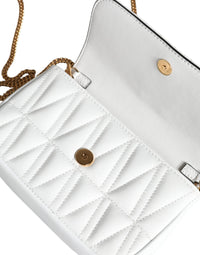 Thumbnail for Luxour, Versace White Quilted Nappa Leather Crossbody Shoulder Bag, 