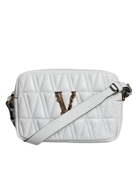 Thumbnail for Luxour, Versace White Quilted Nappa Leather Crossbody Shoulder Bag, 